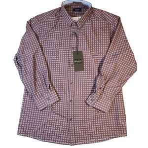 7 Diamonds Mens XXL Liberty Floral Print 4-Way Stretch Button Down Shirt‎